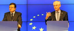 Pressekonference med Barroso (tv) og Rompuy