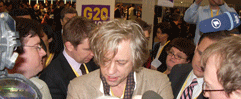Den britiske kunstner, Bob Geldof, lagde også vejen forbi G20-mødet