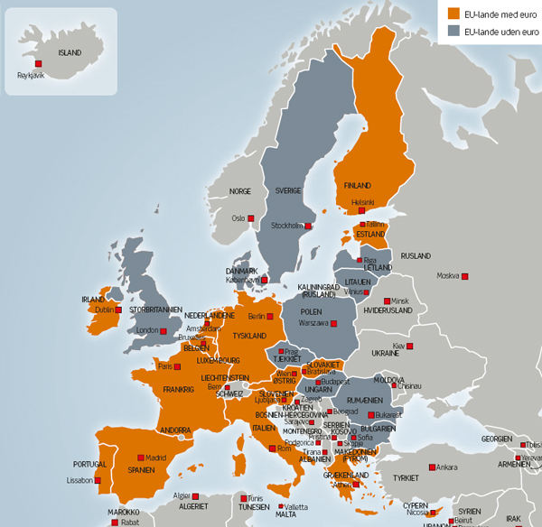 Læs mere om de 17 eurolande